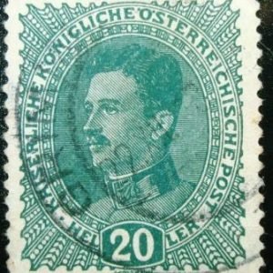 Selo postal da Áustria de 1918 Emperor Karl I