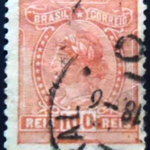 Selo postal do Brasil de 1918 Alegoria República 100 U