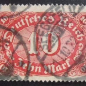 Selo postal da Alemanha Reich de 1922 Mark Numeral 10
