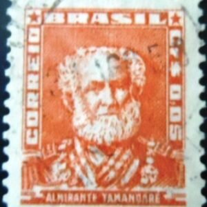 Selo postail do Brasil de 1954 Almirante Tamandaré 5 U