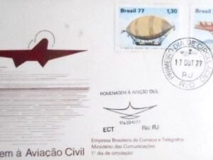 FDC Oficial nº 135 de 1977 Aviação Civil 10728