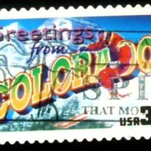 Selo postal dos Estados Unidos de 2002 Greetings from Colorado