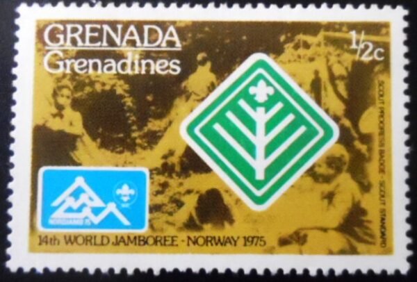 Selo postal de Grenada Grenadines de 1975 Scout Progress Badge N