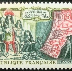 Selo postal da França de 1962 Third centenary of the Gobelins