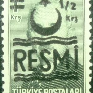 Selo postal da Turquia de 1957 Ismet Inonu ½