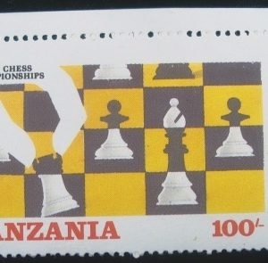 Selo postal da Tanzânia de 1986 Chess figures