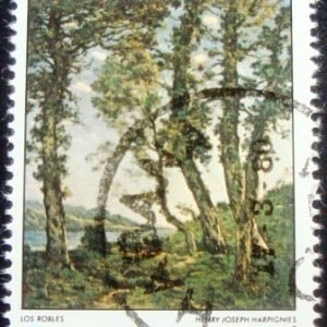 Selo postal de Cuba de 1980 Henri-Joseph Harpignies
