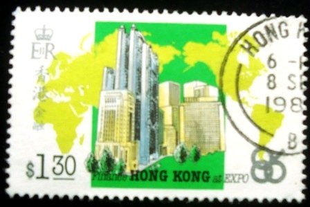 Selo postal de Hong Kong de 1986 Finance