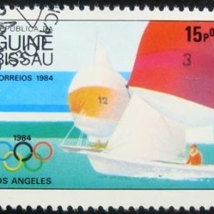 Selo postal da Guiné Bissau de 1984 Yachting