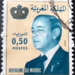 Selo postal do Marrocos de 1981 King Hassan II