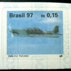 Selo postal do Brasil de 1997 EMB-312 Tucano