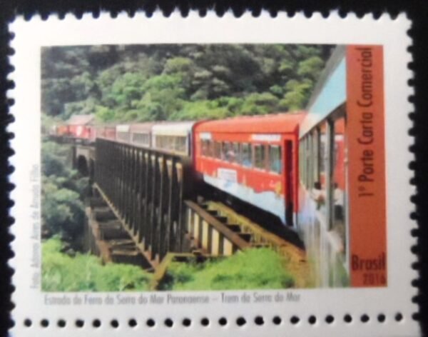 Selo postal do Brasil de 2016 Trem da Serra do Mar M