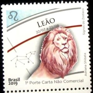 Selo postal do Brasil de 2019 Leão