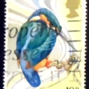 Selo postal do Reino Unido de 1980 Common Kingfisher