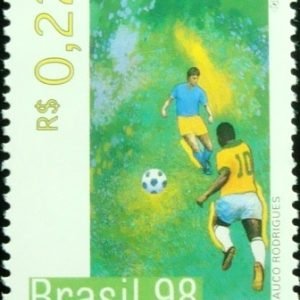 Selo postal do Brasil de 1998 Glauco Rodrigues