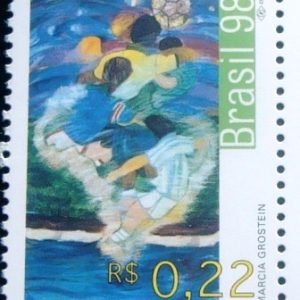 Selo postal do Brasil de 1998 Marcia Grostein N