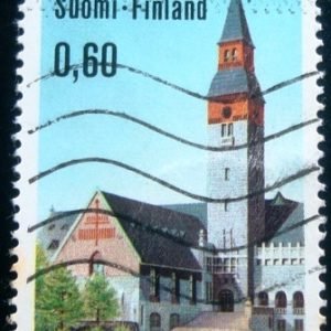 Selo postal da Finlândia de 1973 National Museum
