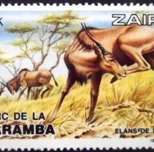 Selo postal do Zaire de 1984 Giant Eland N