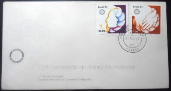 FDC oficial nº 222 de 1981 Rotary International