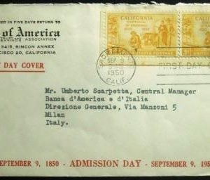 FIRST DAY COVER dos Estados Unidos de 1950 Bank of America