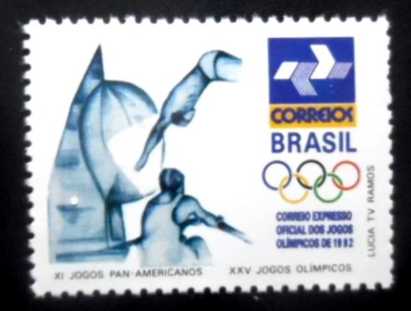 Vinheta postal do Brasil de 1991 Barcelona 92