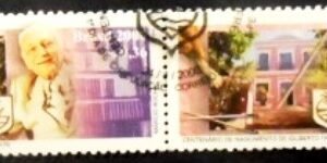 Par de selos postais do Brasil de 2000 Gilberto Freire MCC