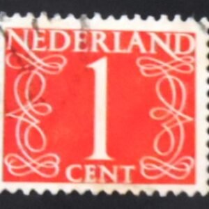 Selo postal da Holanda de 1946 Numeral Type Van Krimpen 1 U