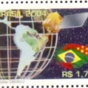 Selo postal do Brasil de 2004 CBERS 2