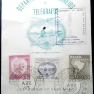 Folhinha Filatélica nº1 de 1945 Barão do Rio Branco