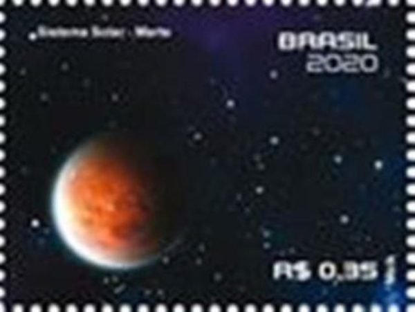 Selo postal do Brasil de 2020 Marte
