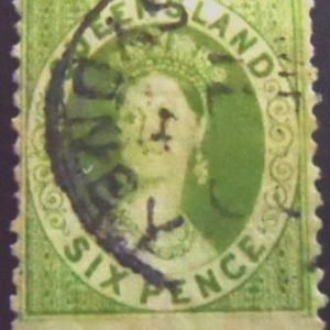 Selo postal de Queensland de 1876 Queen Victoria 6