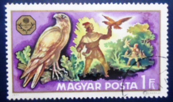 Selo postal Comemorativo da Hungria de 1971 Falcon