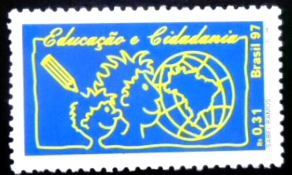 Selo postal do Brasil de 1997 Educação e Cidadania M