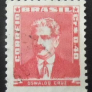 Selo postal do Brasil de de 1954 Oswaldo Cruz 40 U