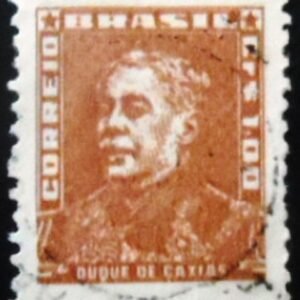 Selo postal do Brasil de 1954 Duque de Caxias 1 U