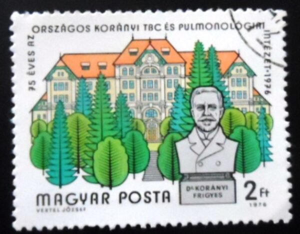 Selo postal da Hungria de 1976 Korányi Sanitarium MCC