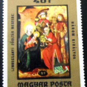 Selo postal da Hungria de 1973 The Three Kings U