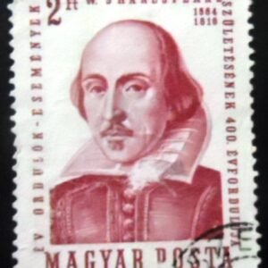 Selo postal da Hungria de 1964 William Shakespeare U