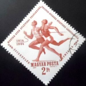 Selo postal da Hungria de 1964 Hungarian-Swedish Athletics Meetings