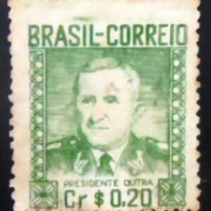 Selo postal do Brasil de 1947 Gaspar Dutra 20 N A