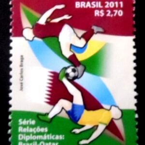 Selo postal do Brasil de 2011 Brasil Catar N