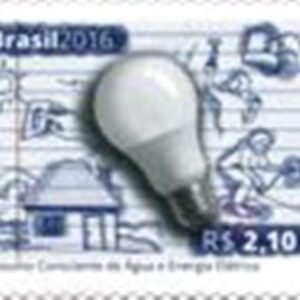 Selo postal do Brasil de 2016 Energia Elétrica N