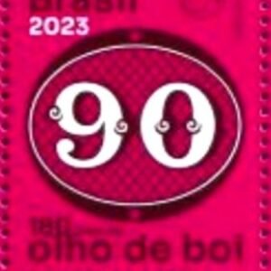 Selo postal do Brasil de 2023 90 Réis M