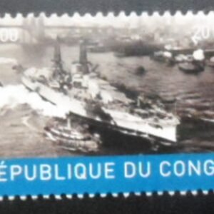 Selo Cinderela (Não Oficial) da République du Congo de 2017 Navios de Guerra 4 M