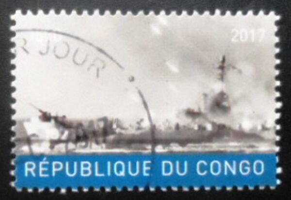 Selo Cinderela (Não Oficial) da République du Congo de 2017 Navios de Guerra 6 MCC