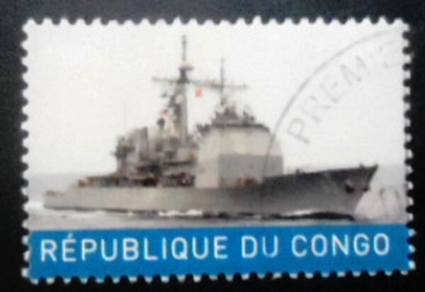 Selo Cinderela (Não Oficial) da République du Congo de 2017 Navios de Guerra 9 MCC