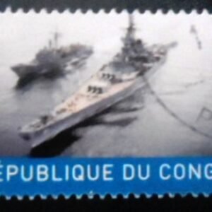 Selo Cinderela (Não Oficial) da République du Congo de 2017 Navios de Guerra 10 MCC