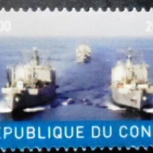 Selo Cinderela (Não Oficial) da République du Congo de 2017 Navios de Guerra 11 M