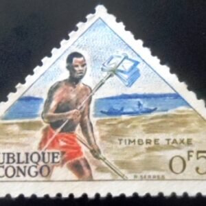 Selo postal do Congo de 1961 Post Runner N