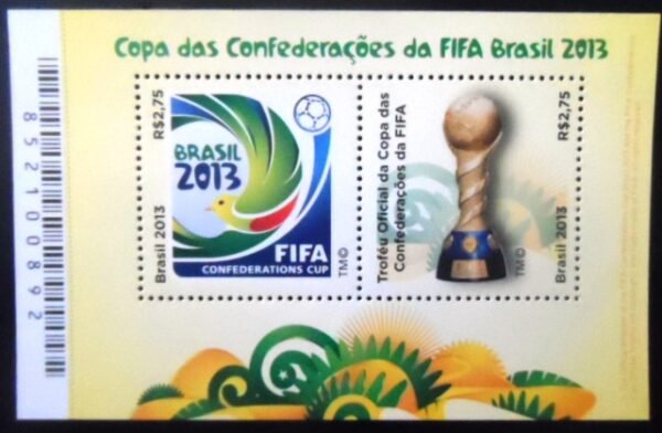 Bloco postal do Brasil de 2013 Copa das Confederações da FIFA Brasil 2013 M